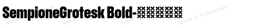 SempioneGrotesk Bold字体转换